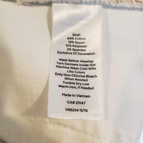 Talbots Jeans Womens Flawless Jegging Size 6 High Rise White Embroidered Stretch - Picture 7 of 9